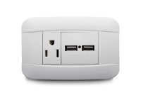 Mixto 1 Toma Usb + 1 Tomacorriente Amer 2P+E