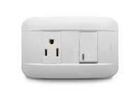 Mixto 1 Interruptor + 1 Tomacorriente Amer 2P+E