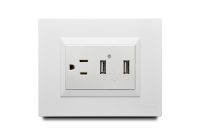 Mixto 1 Toma Usb + 1 Tomacorriente Amer 2P+E