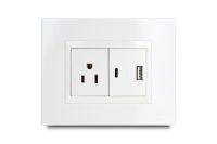 Mixto 2 Toma Usb (Tipo A Y Tipo C) + 1 Tomacorriente Amer 2P+E