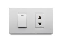 Combination 1 Light Switch +1 Outlet Universal 2P