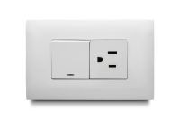 Mixto 1 Interruptor No Neon Balancin ancho + 1 Tomacorriente Amer 2P+E